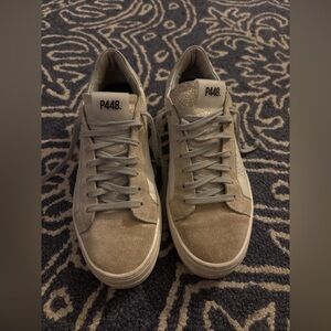 P448 Beige Suede Sneakers